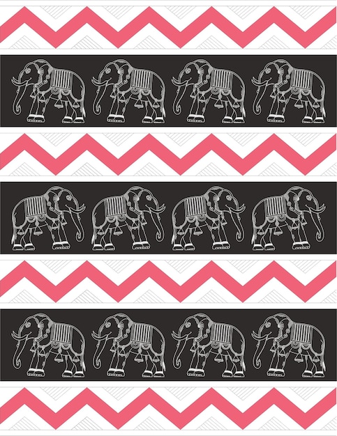 Etnisch olifant naadloos patroon