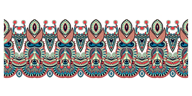 Etnisch patroon decoratie ontwerp streep ornament om vectorillustratie af te drukken