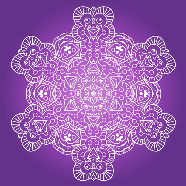 Etnische fractal meditatie mandala vector