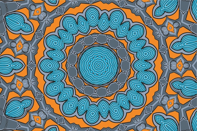 Etnische mandala bloembak vector medaillon achtergrond