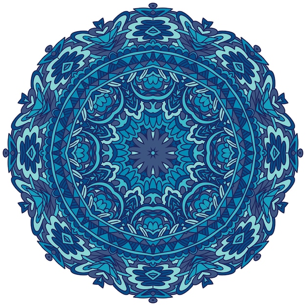 Etnische mandala bloemenprint vector medaillon