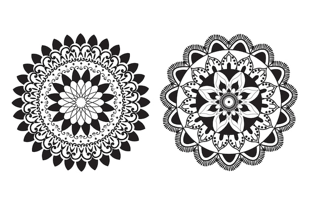 Vector etnische mandala decoratie patroon set