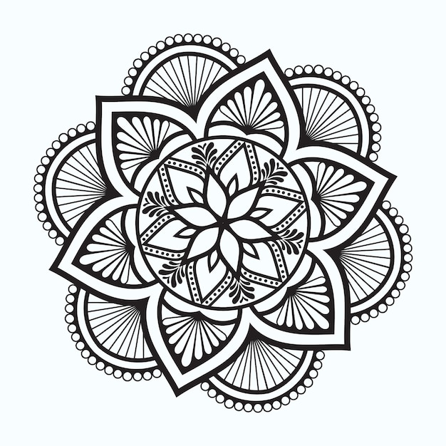 Etnische oosterse circulaire patroon van mandala met bloem decoratie overzicht mandala indiase arabic