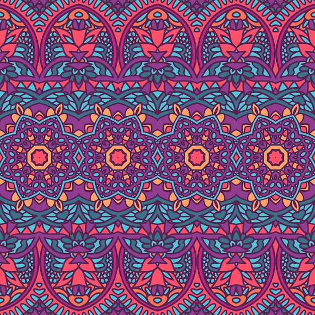 Etnische psychedelische kleurrijke stof print mexicaanse indiase stijl ontwerp