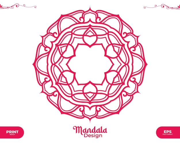 Vector etnische stijl luxe cultuur mandala-ontwerp