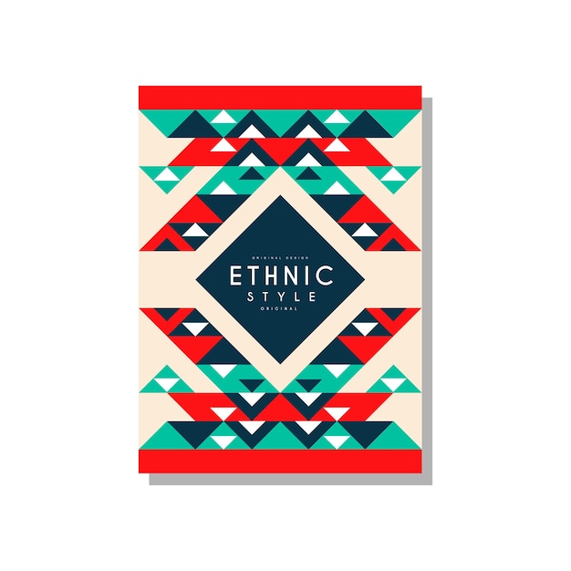 Etnische stijl originele ethno tribal geometrische sieraad trendy patroonelement voor visitekaartje logo uitnodiging flyer poster banner vector illustratie