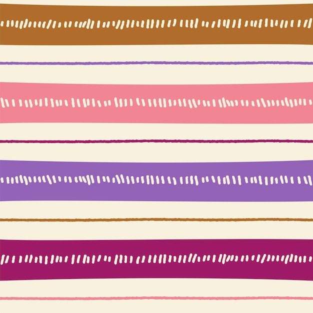 Etnische Tribal geometrische folk Indiase Scandinavische zigeuner Mexicaanse Boho Afrikaanse ornament textuur naadloze patroon zigzag stip lijn horizontale strepen kleur afdrukken textiel achtergrond vectorillustratie