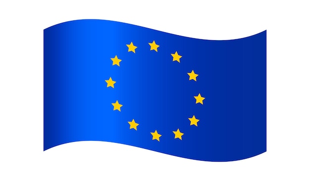 Флаг есизолированный официальный стандартный флаг векторной иллюстрации европейского союза
