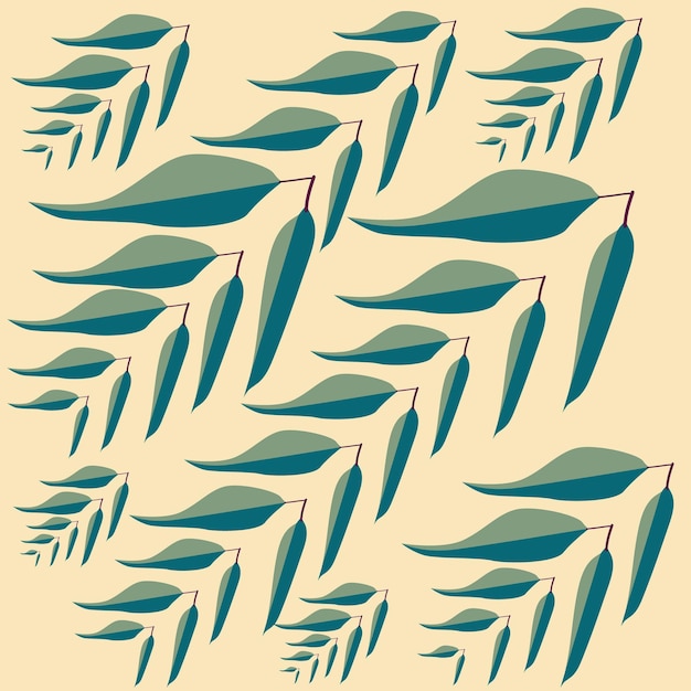 Vector eucalyptus leaves patterns design