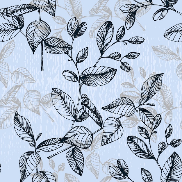 Eucalyptus seamless pattern