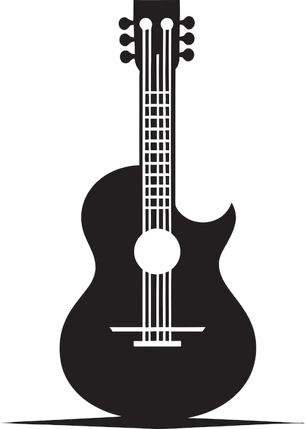 Euphonic Echoes Guitar Logo Design Icon Vibrant Versatility Guitar Icon Vector Symbol