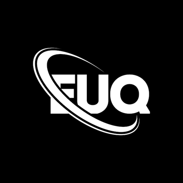 Vector euq logo euq letter euq letter logo ontwerp initialen euq logo gekoppeld aan cirkel en hoofdletters monogram logo euq typografie voor technologiebedrijf en vastgoedmerk