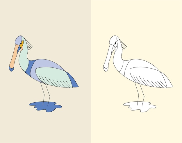 Vector eurasianspoonbill