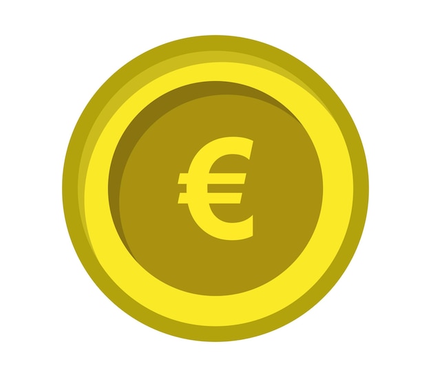 Vector euro coin