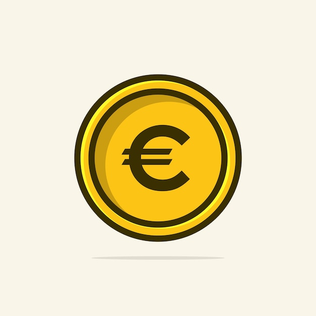 Vector euro coin