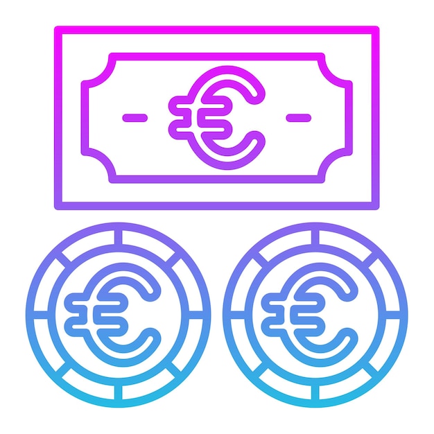 Vettore euro currency icon