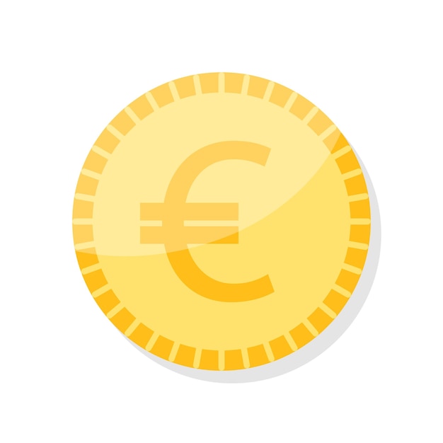 Euro currency symbol coin