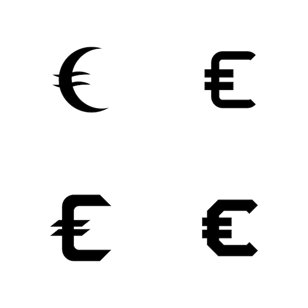 Вектор символов евро