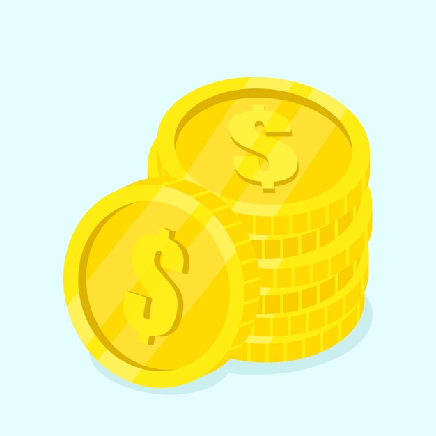 Euro gouden munten vectorillustratie
