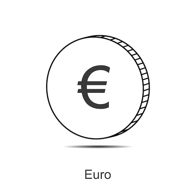 Euro munt pictogram vector illustratie eps