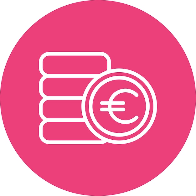 Euro Valuta vector icoontje illustratie van Banking and Finance icoonset