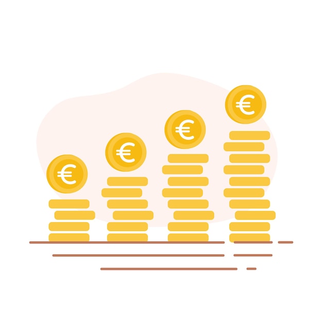 Euromuntpictogram, valutasymbool voor economisch thema