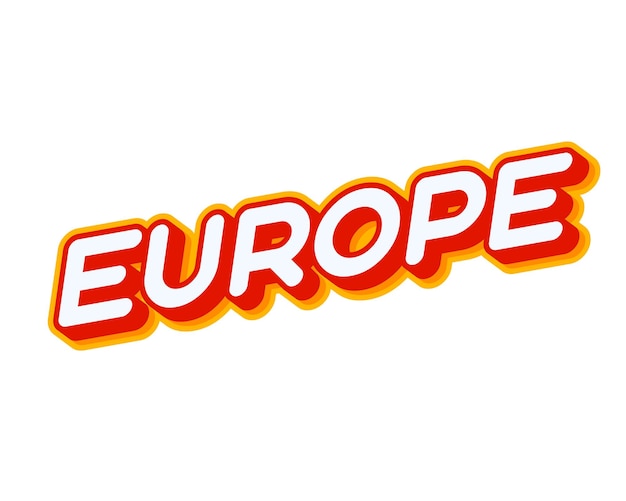 Europa tekstontwerp Vector kalligrafie Typografie poster Bruikbaar als achtergrond