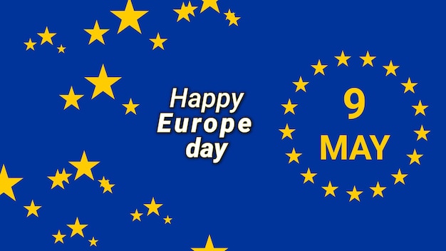 Europadag jaarlijkse feestdag in mei 9 mei door de europese unie vlag van de europese unie
