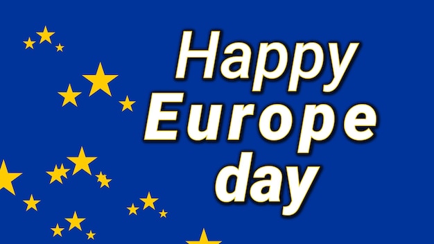 Vettore giornata dell'europa giorno festivo annuale a maggio 9 maggio da parte dell'unione europea buona giornata dell'europa