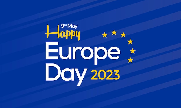 Vector europe day is celebrated every year on may 9 to celebrate peace and unity throughout europe