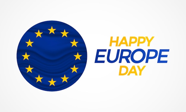 Vettore la festa dell'europa si celebra ogni anno il 9 maggio per celebrare la pace e l'unità in tutta europa