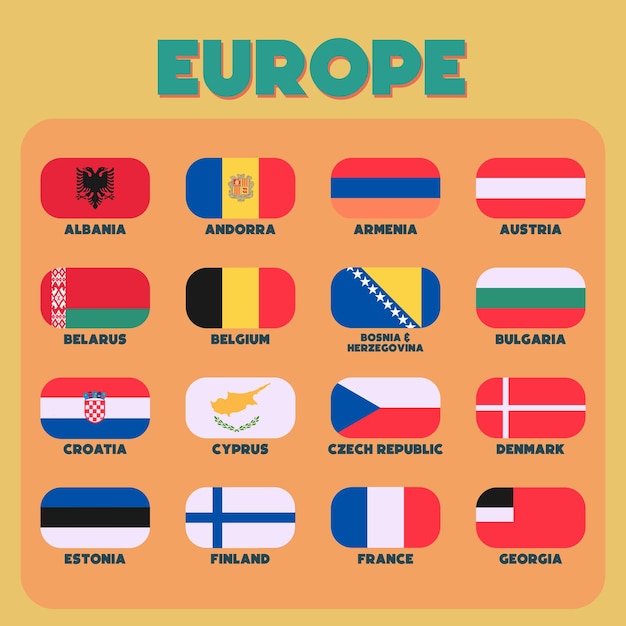 Europe flags 1 of 3