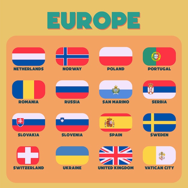 Europe flags 3 of 3