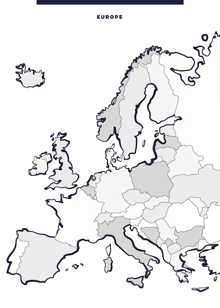 Vettore mappa dell'europa