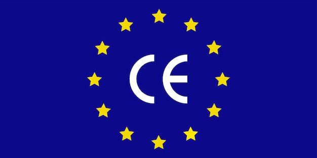 Vector europe mark with ce mark. ce european sign, symbol.  badge of premium vector.