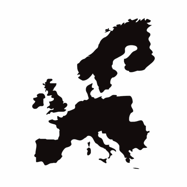 Europe vector country map