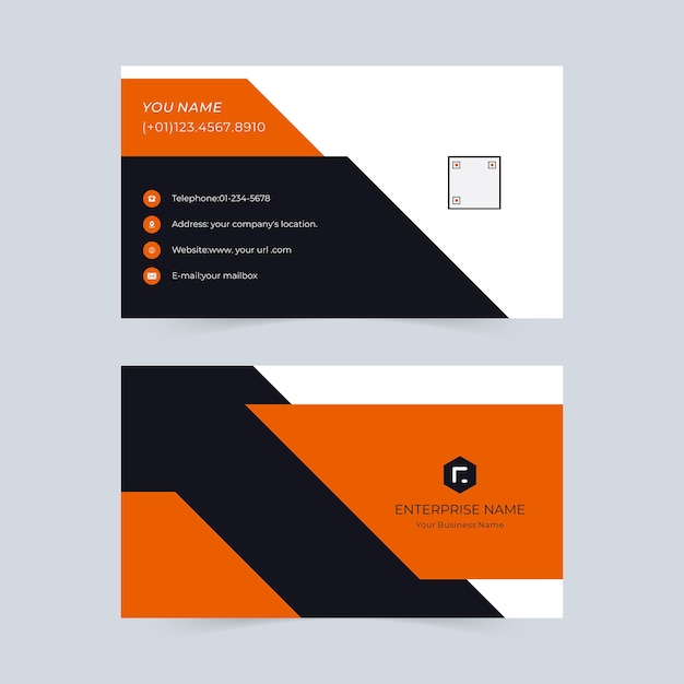 European and american style business card