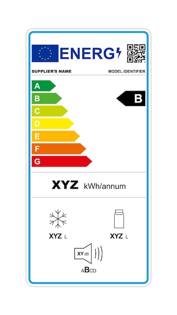 벡터 유럽 에너지 레이블 표시 벡터 디자인