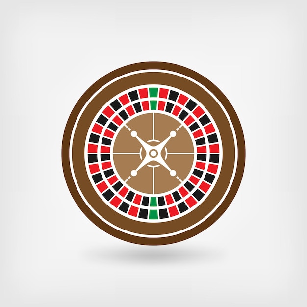 European roulette wheel casino symbol