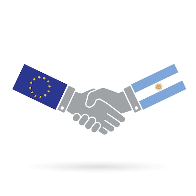 European union and Argentina handshake business agreement