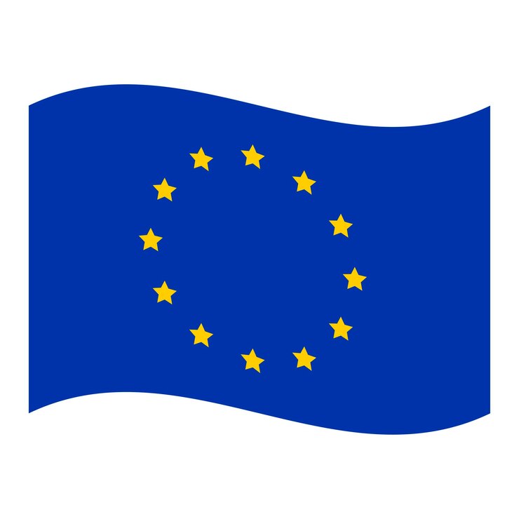 Vector european union flag eu flag vector flying