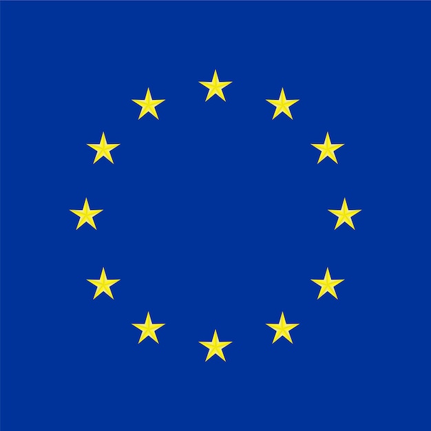 European Union flag vector National symbol illustration