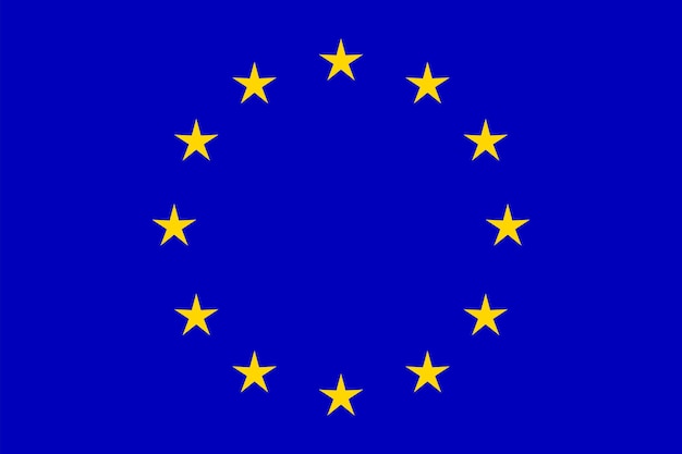 Illustrazione del simbolo nazionale del vettore bandiera dell'unione europea