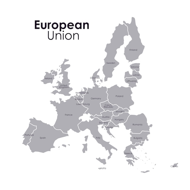 European union map icon. Europe nation and government theme. Colorful design. Vector illustration