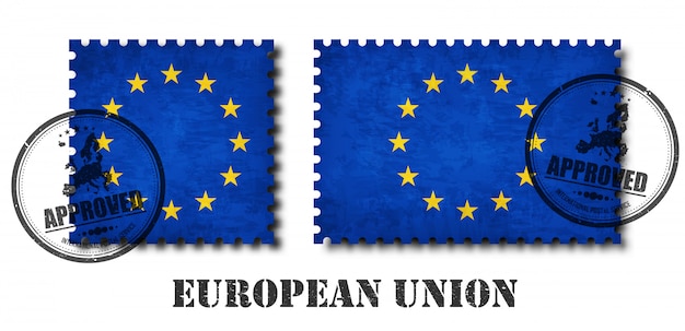 Europese unie vlag patroon postzegel