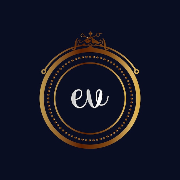 EV Monogrammen logo, salon, Luxury Cosmetics Spa Beauty vector sjabloon