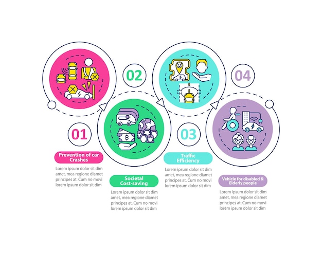 Ev 사회 보호 벡터 Infographic 템플릿입니다.