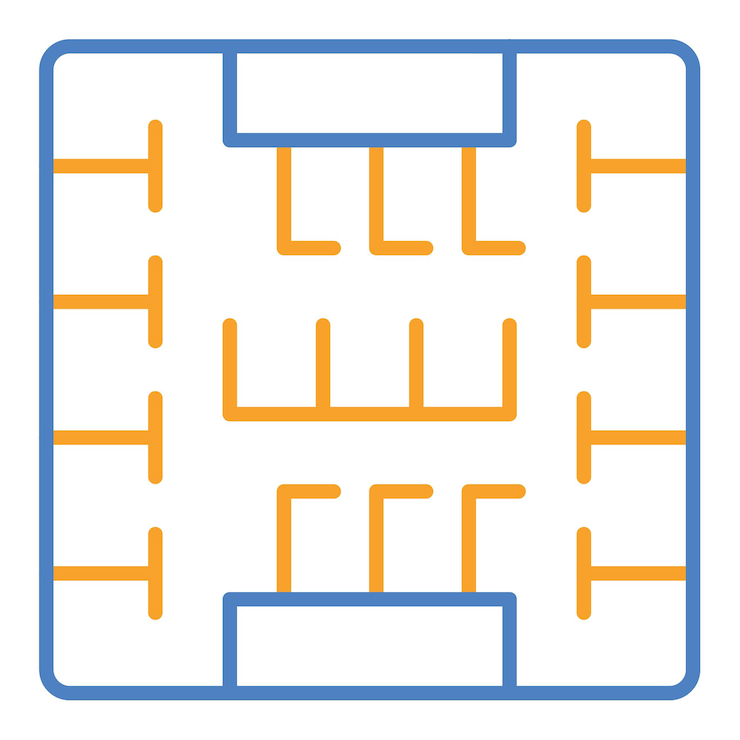 Vector evacuation plan icon