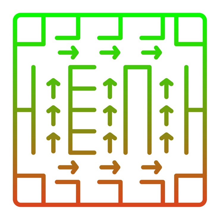 Vector evacuation plan icon