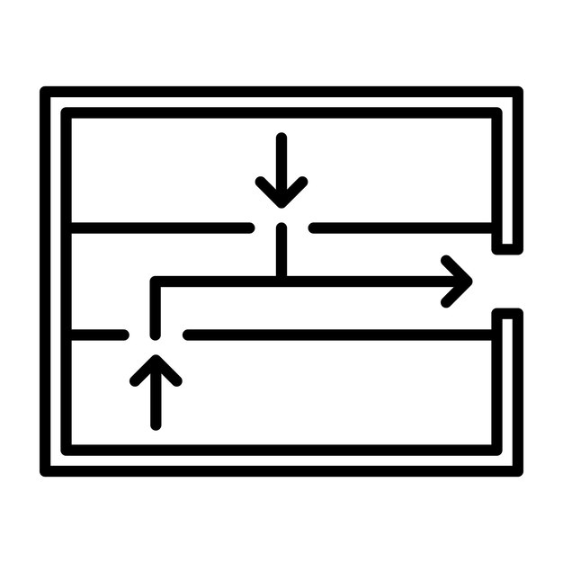 Evacuation Plan Vector Illustration Style